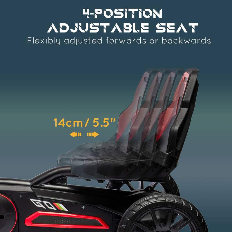 Pedal-Powered Go-Kart for Kids with Smooth EVA Wheels