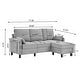 preview thumbnail 25 of 49, 77.36" L Shaped Sectional Sofa with Side Storage Pocket and Reversible Ottoman