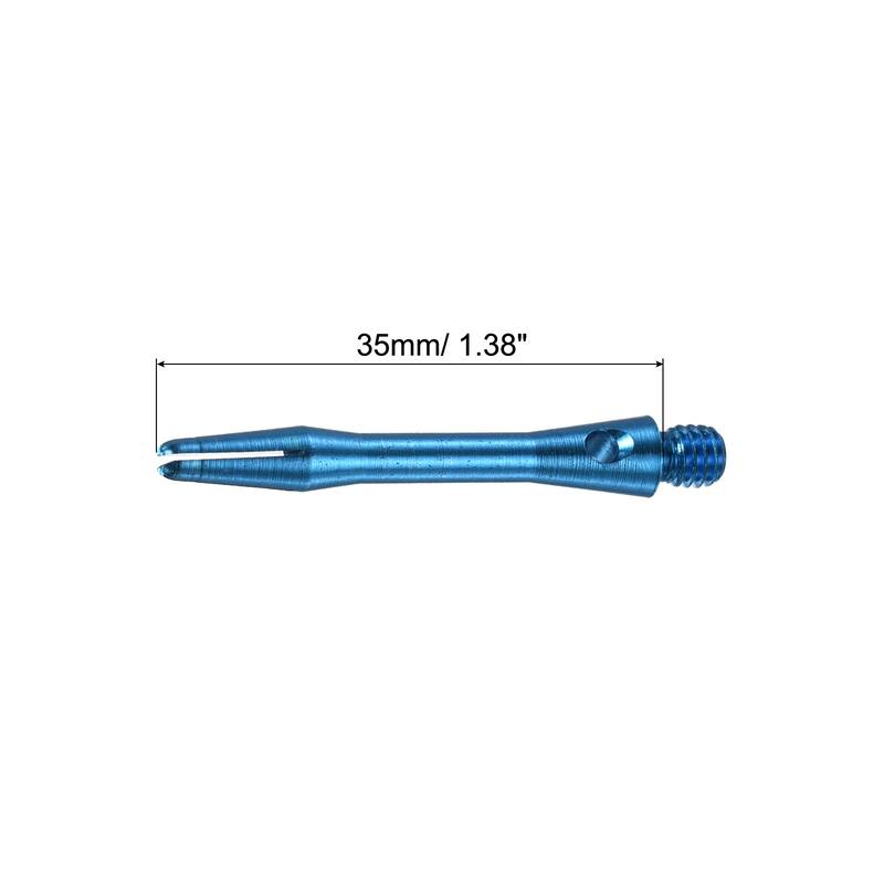 35mm Dart Shafts, Medium 2BA Thread Aluminum Dart Stems - 3 Pack - Sky Blue