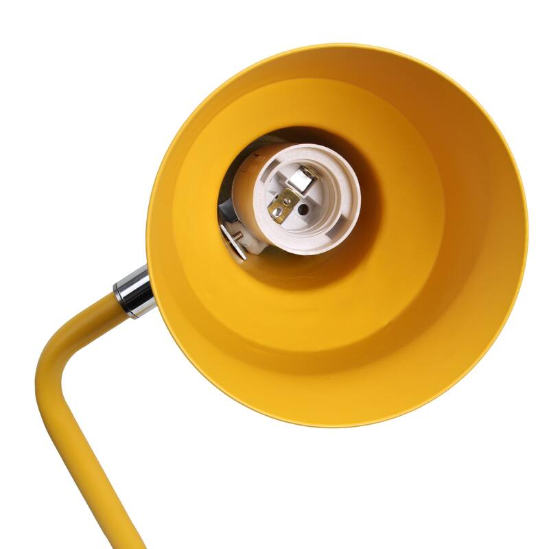 Metal Gooseneck Desk Lamp Adjustable Task Light for Home Office - 7.80 x 5.20 x 15.20 in. (L x W x H)