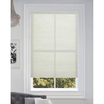 BlindsAvenue Cordless Light Filtering Cellular Honeycomb Shade, 9/16" Single Cell, Winter White