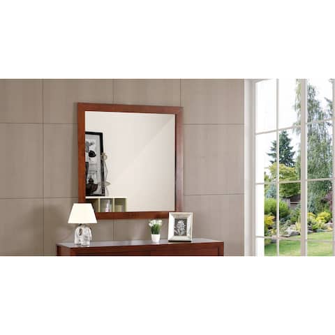 41 in. x 41 in. Classic Square Wood Framed Dresser Mirror - N/A