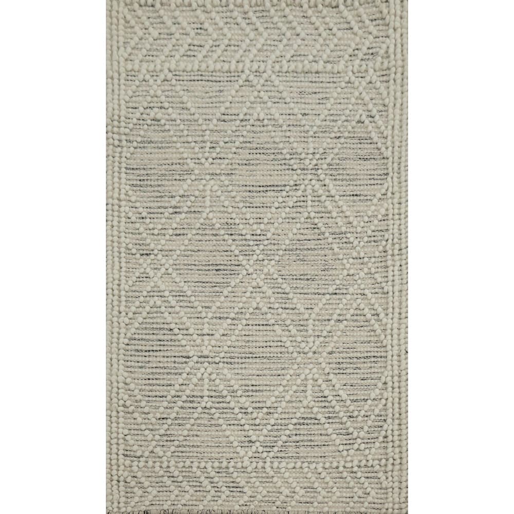 Hand Knotted Oriental 100% Wool Carpet Modern Geometric Beige & Ivories Modern Gotti Design Area Rug - 3' 7'' X 2' 2''