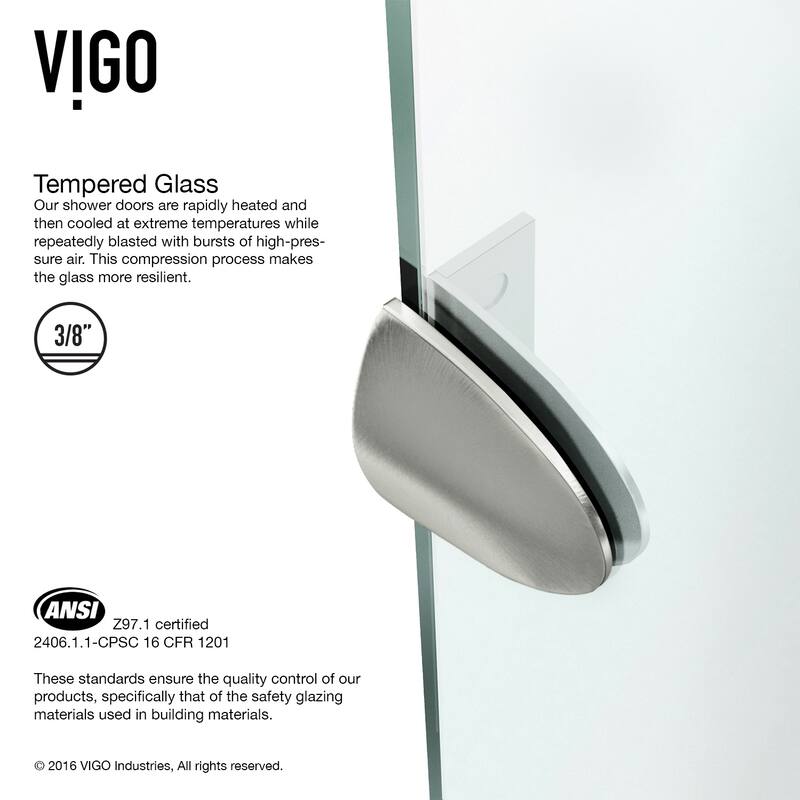 VIGO Verona Frameless Hinged Neo-Angle Shower Enclosure