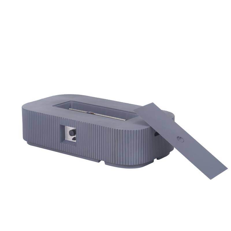 Christopher Knight Home - Lecce 2-Piece Outdoor MgO Fire Pit 50,000 BTU Table Set with Propane Tank Holder