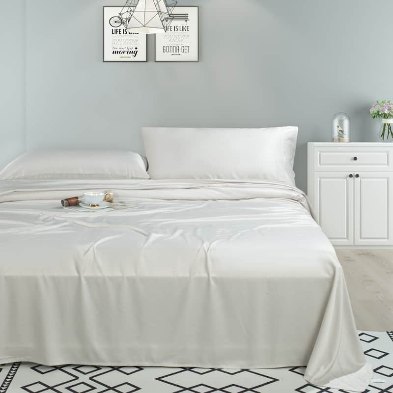 Fabstyles Metro Bamboo Sheet Set 4 Pieces With Deep Pocket - King - Grey
