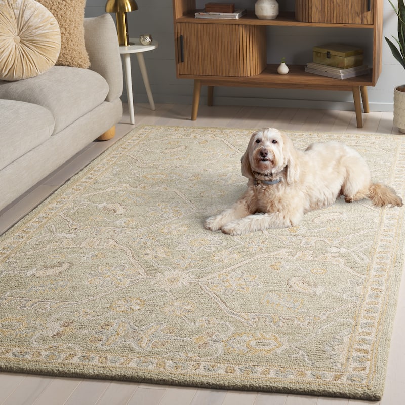 SAFAVIEH Handmade Blossom Eefke Modern Floral Wool Rug