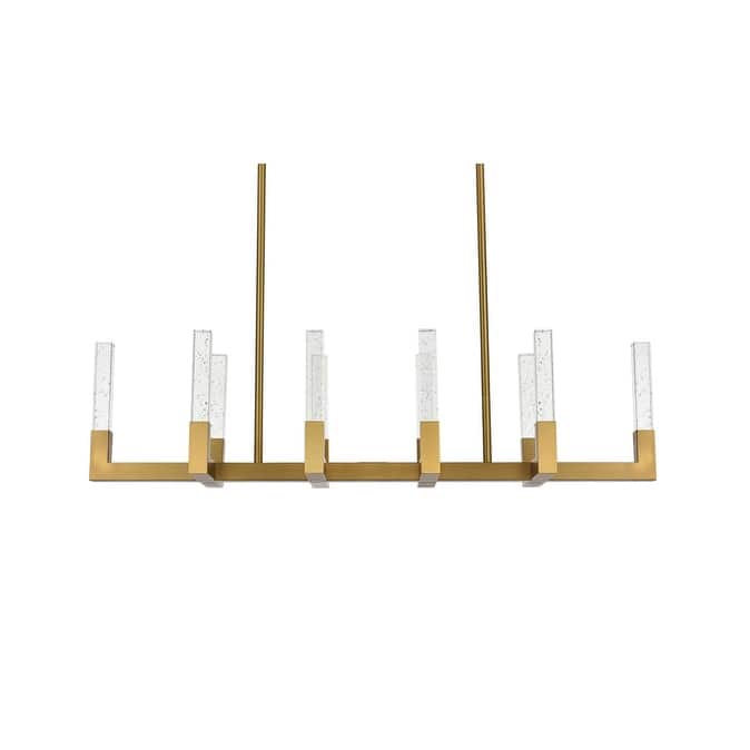 Elegant Lighting 1030G48 Noemi 48" Wide LED Crystal Linear Pendant