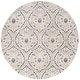 preview thumbnail 17 of 38, SAFAVIEH Brentwood Rosalba Traditional Oriental Rug 6'7" Round - Light Grey/Blue - Round