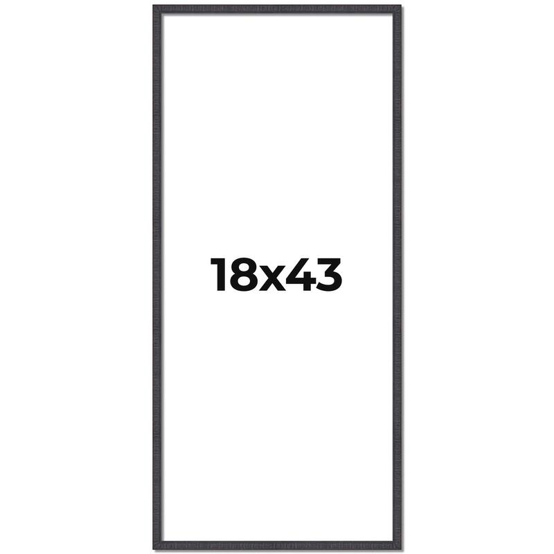 18x43 Frame Brown Solid Wood Picture Frame - Complete Modern Photo