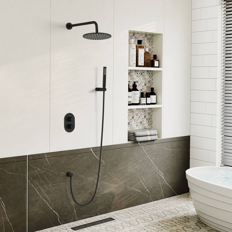 10 Inch Wall Mounted Shower System with Hand Shower