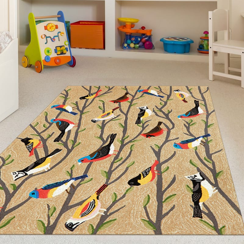 Liora Manne Frontporch Birds Indoor/Outdoor Rug - 3'6" x 5'6"