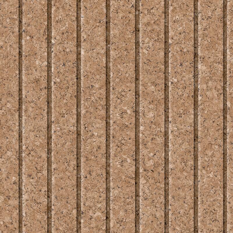 Veer Decor Corkboard Stripe Wallpaper - Brown
