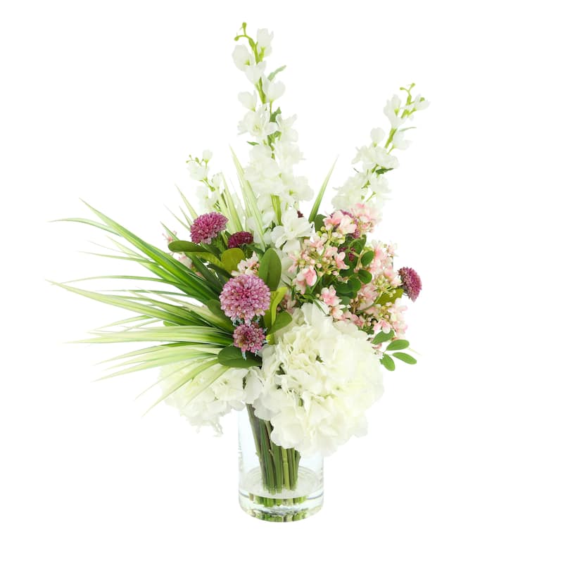 Mixed Bouquet with Dahlias, Delphiniums and Hydrangeas - 29