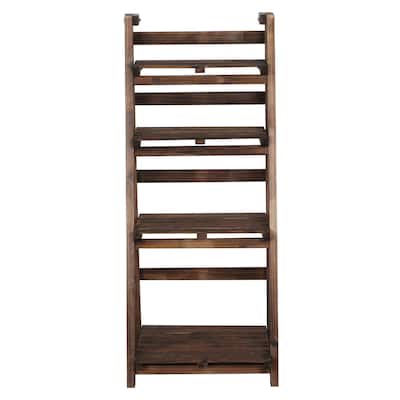 Yaheetech 4 Tier Foldable Flower Stand 42.5in Wooden Plant Stand