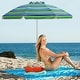 preview thumbnail 15 of 40, Costway 6.5 FT Patio Beach Umbrella Sun Shade Tilt Aluminum Sports Turquoise