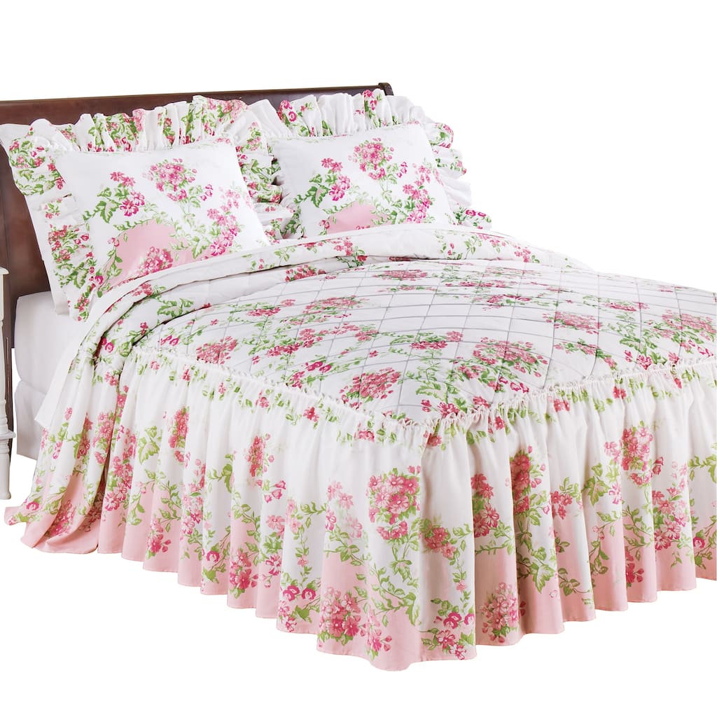 Floral Meadow Ruffled Edge Bedspread