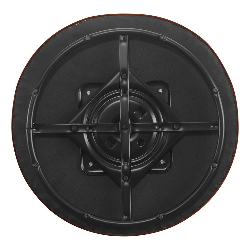 Resnick Burnt Orange Upholstery Swivel Chair