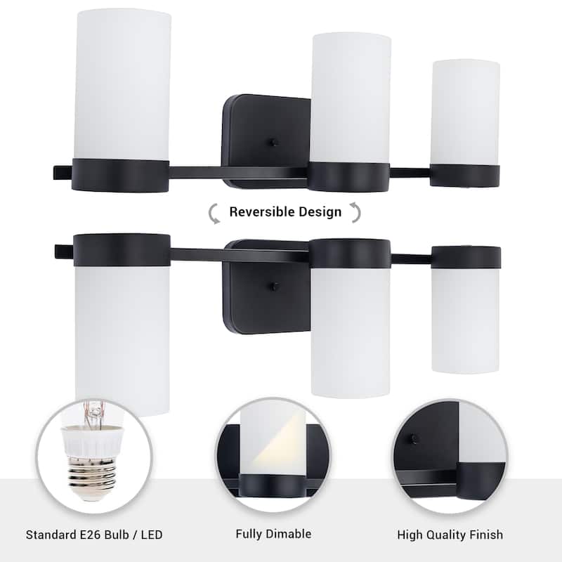 Brio Lighting Revis 3 - Light Dimmable Bathroom Vanity Light