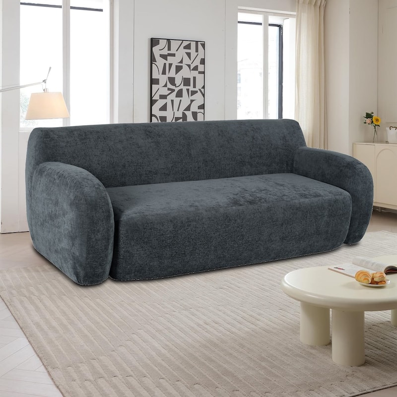 Modern Minimalist Bean Bag Sofa with High Resilience Foam Filling for Bedroom Living Room Apartment Dorm Room Lounge - Gray