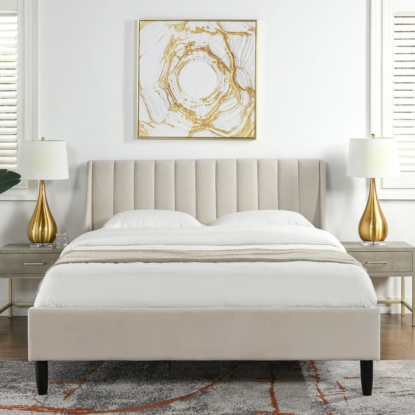 slide 2 of 195, Aspen Upholstered Channel Tufted Platform Bed