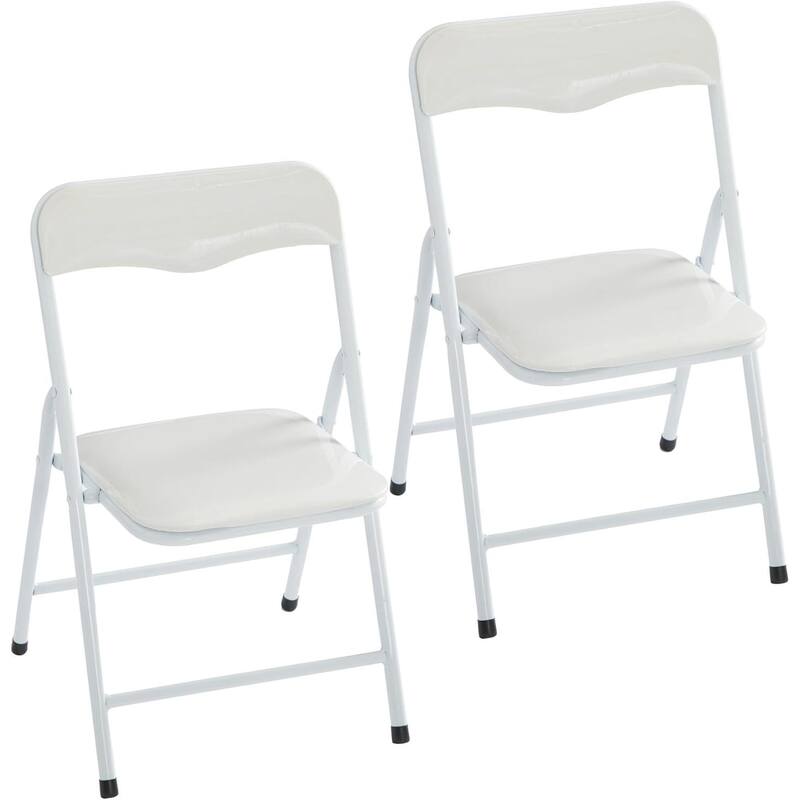 Heritage Kids Padded Folding Chair Set of 2 - White