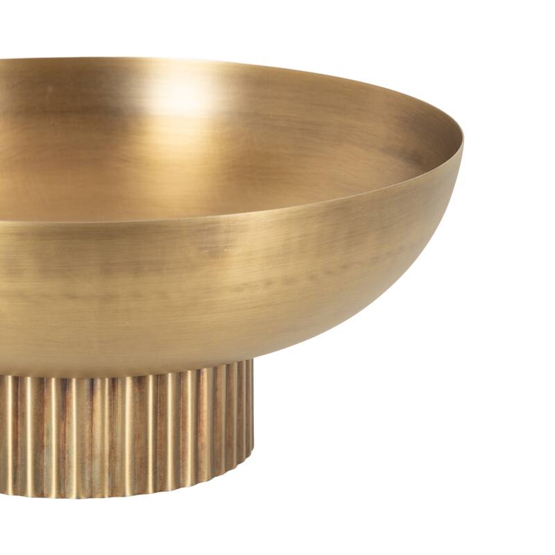 Kate and Laurel Rooks Ribbed Metal Bowl