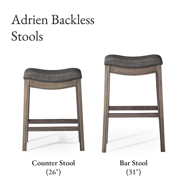 Maven Lane 26" Adrien Saddle Kitchen Counter Height Stool