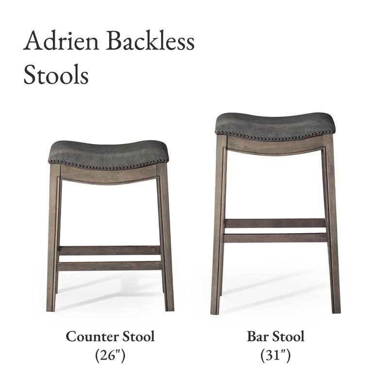 Maven Lane 31" Adrien Saddle Kitchen Bar Height Stool - N/A