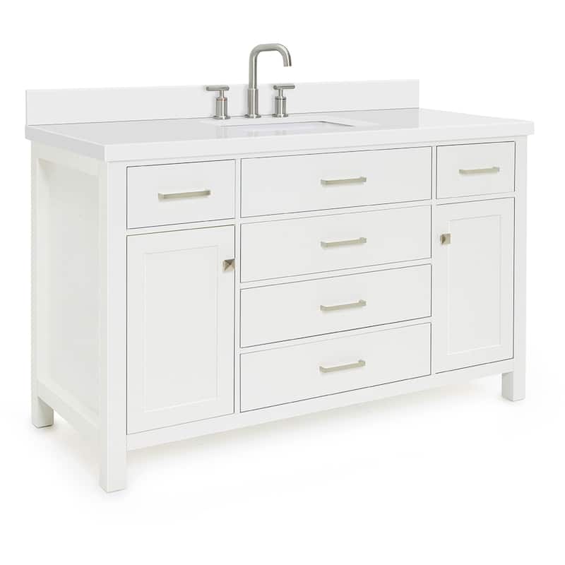 Ariel H055SWQRVO Bristol 55" Free Standing Single Rectangular Basin