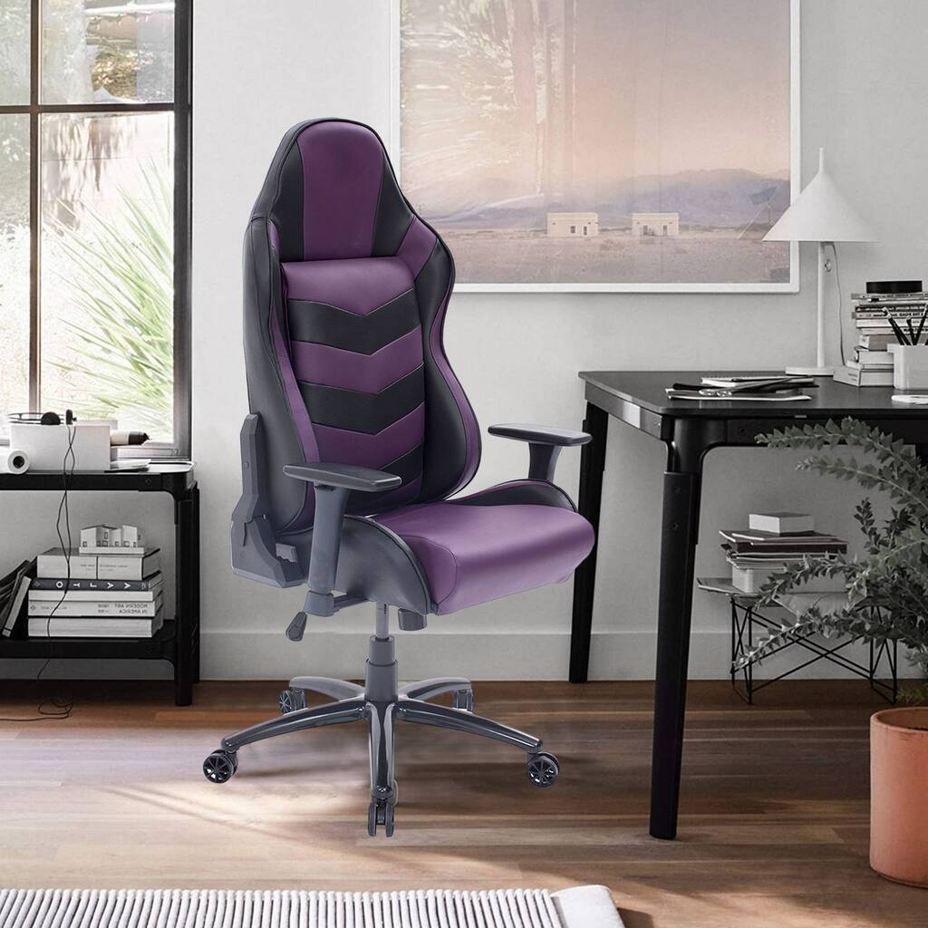 Topcraft Ergonomic High Back Racer Style Video Gaming Chair - Overstock ...