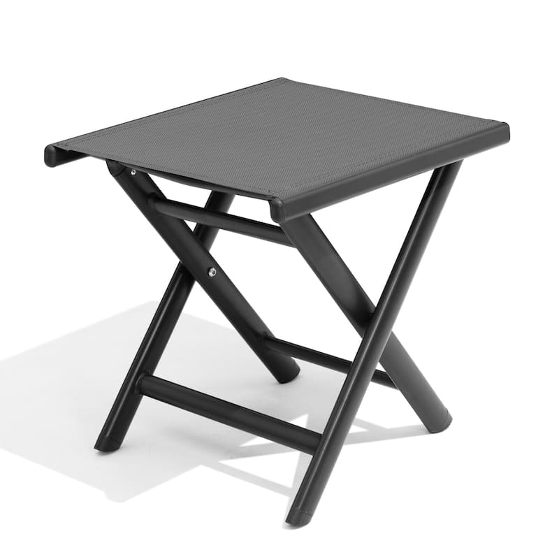 Pellebant Outdoor Adjustable Chaise Lounge Folding Chair and Table Set - N/A