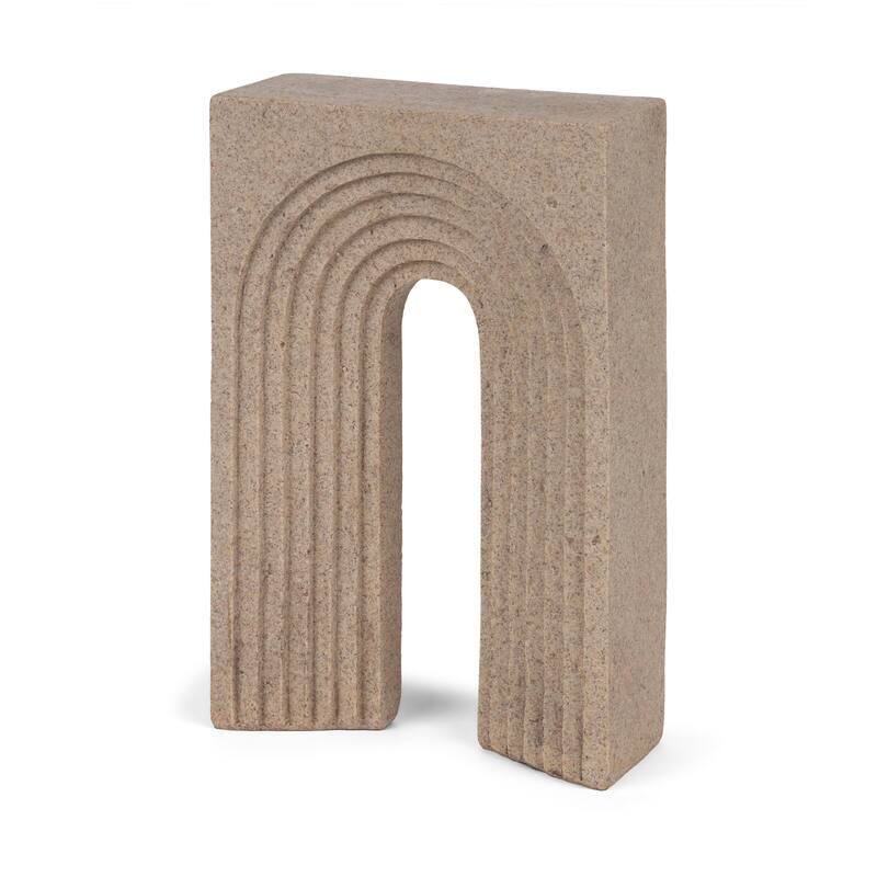 Kacia Resin Textured SandStone / Gray Decorative Object -  6.6L x 2.6W x 9.6H