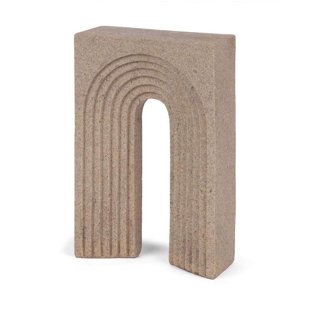 Kacia Resin Textured SandStone / Gray Decorative Object