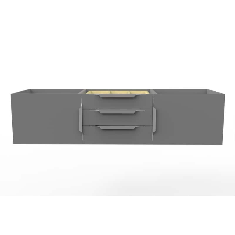 Alpine 60" Wall Mounted Bathroom Vanity (Base Only)
