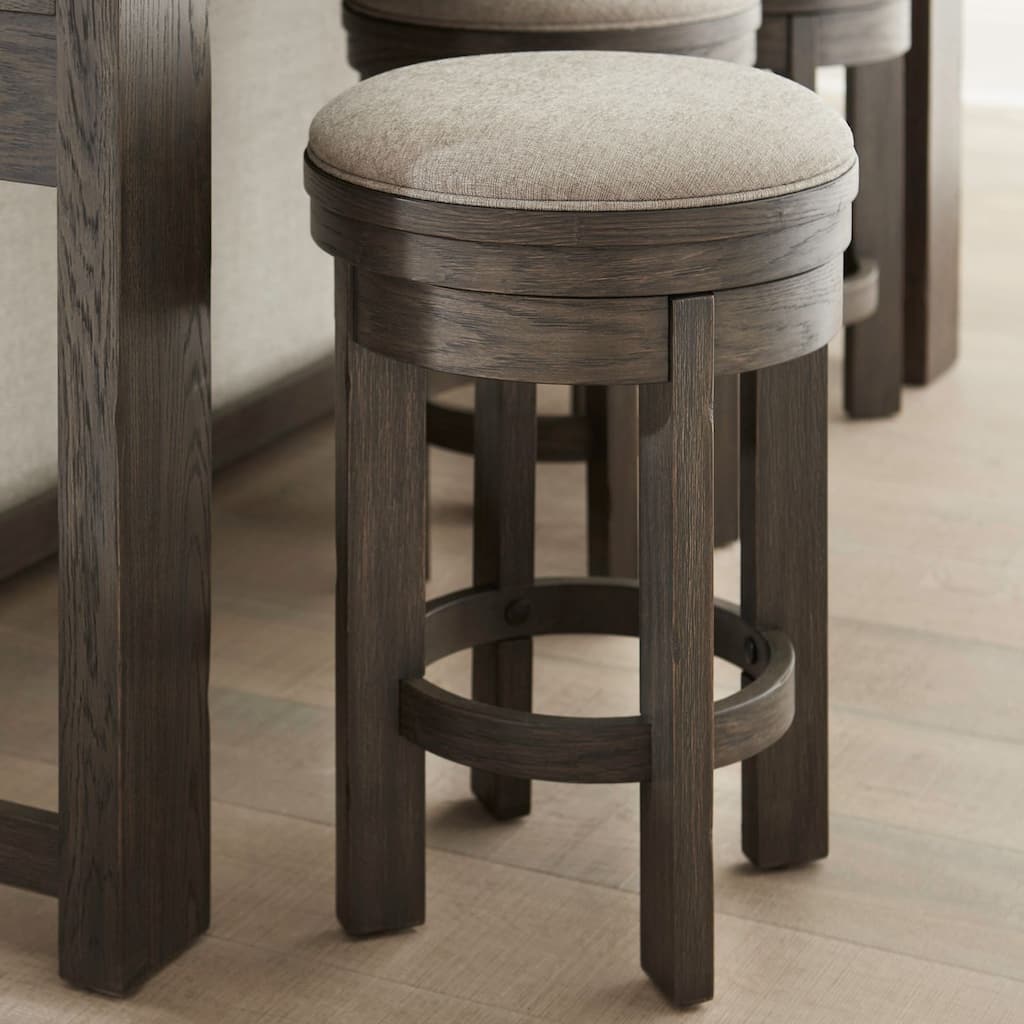 Liberty Furniture Lennox Hill Upholstered Swivel Stool - Width17" x Depth17" x Height26"