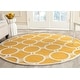 preview thumbnail 15 of 68, SAFAVIEH Handmade Cambridge Arah Modern Moroccan Wool Rug 6' Round - Gold/Ivory - Round