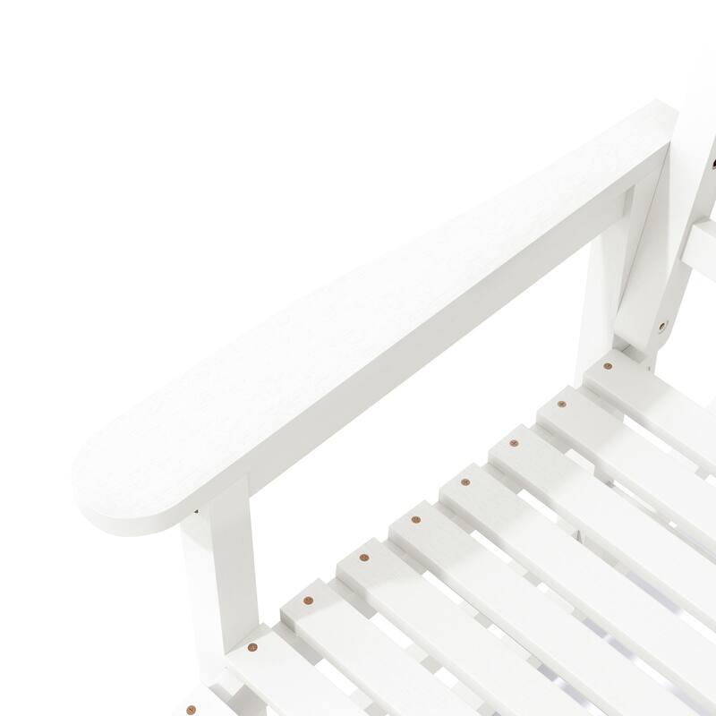 Acacia Wood Outdoor Rocking Chair, Traditional Porch Outdoor Rocker Chairs with Slatted - 43" H