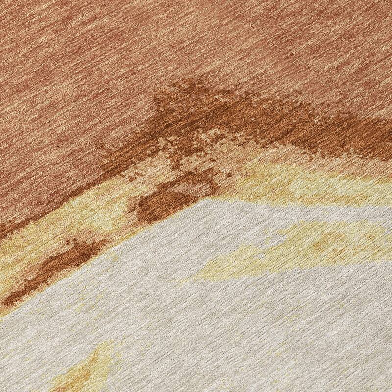 Machine Washable Indoor/ Outdoor Modern Cheney Chantille Rug