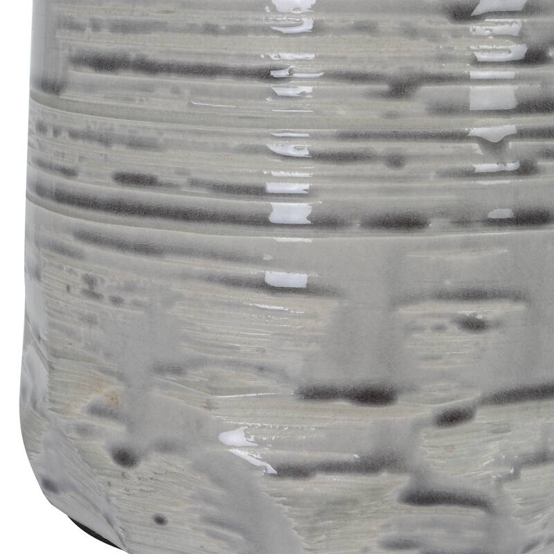 Uttermost Cyclone Ivory Table Lamp - 25"H,   Shade 10"H x 16"Dia.
