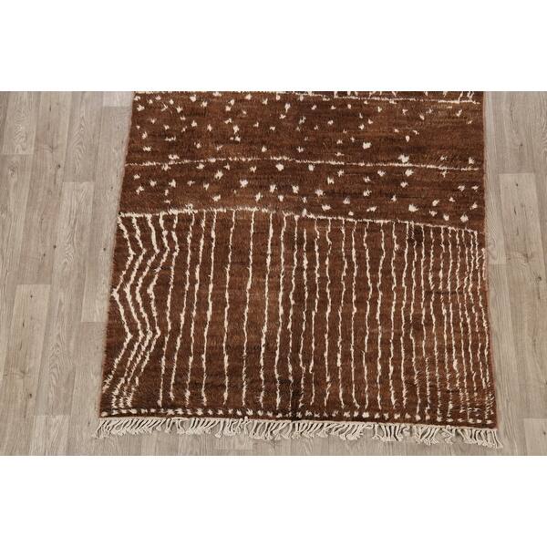 Decorative Moroccan Oriental Area Rug Wool Hand Knotted Foyer Carpet 5 0 X 6 7 On Sale Overstock 32026770