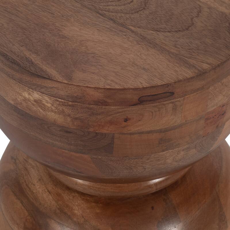 Sagebrook Home Mango Wood Accent Table with Hourglass Design Wood - 13" x 13" x 18"