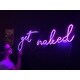 preview thumbnail 3 of 3, Get Naked Metal Neon Sign, Neon Sign, Neon Wall Art, Bright and Unique Neon Wall Art, Stunning Neon Sign