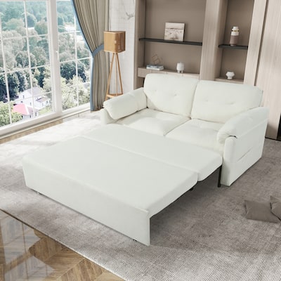 3-in-1 Convertible Sleeper Couch, chenille Loveseat Sofa