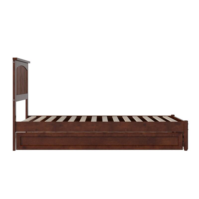 Everett Platform Bed with Panel Footboard and Twin Trundle