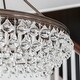 preview thumbnail 3 of 5, Calypso 8 Light Crystal Teardrop Vibrant Bronze Chandelier - 40'' W x 25.75'' H