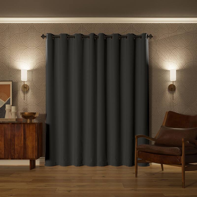 Sun Zero Oslo Theater Grade Extreme Total Blackout Grommet Curtain Panel, Single Panel