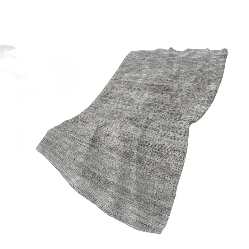 HomeRoots 50" X 70" Silver And Gray Abstract Polyester Woven Plush Throw Blanket