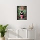 preview thumbnail 9 of 11, Bathroom Cat No 4 by The Art Concept Framed Canvas Wall Art Print - Sylvie Beaded Black