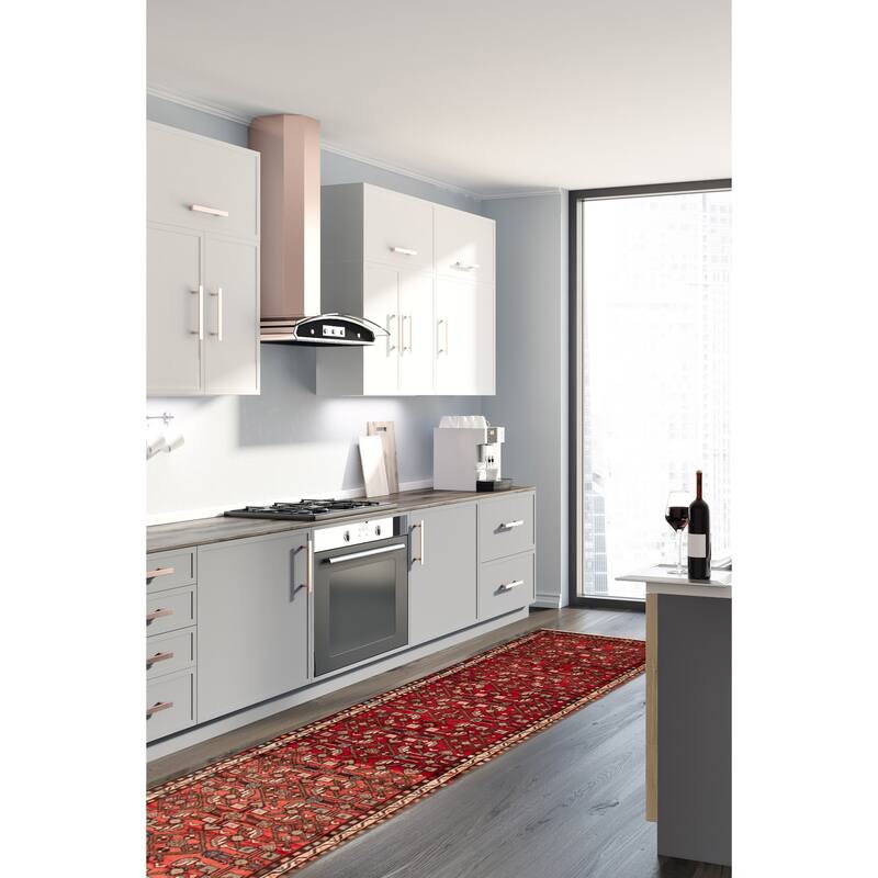 ECARPETGALLERY Hand-knotted Anadol Red Wool Rug - 2'6 x 9'9